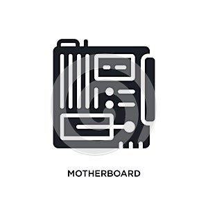 motherboard isolated icon. simple element illustration from electronic devices concept icons. motherboard editable logo sign