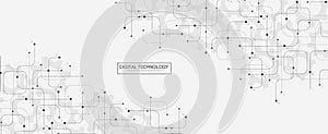 Motherboard technology abstract texture design. Creative idea AI banner concept for internet tech. Software coding
