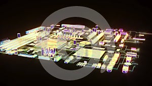 Motherboard Technology cpu gpu Digital Computer ai chip industry intro 3d