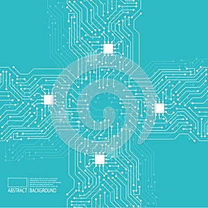 Motherboard. Vector. Abstract background of electronic board.