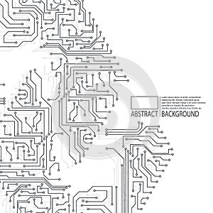 Motherboard. Vector. Abstract background of electronic board.