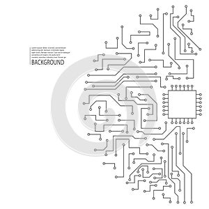 Motherboard. Vector. Abstract background of electronic board