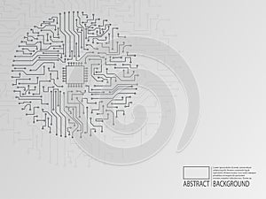 Motherboard. Vector. Abstract background of electronic board
