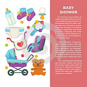 Motherhood happy mother and newborn child poster.