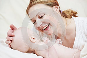 Motherhood. mother with newborn baby