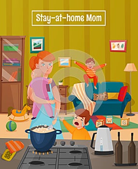 Motherhood Tired Mother Poster