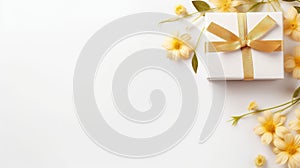 Mothering Sunday Gift Decoration On Solid White Background