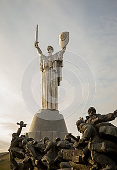 The Motherland monument in Kiev, Ukraine