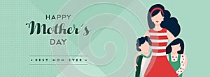 Mothers day banner for happy family holiday