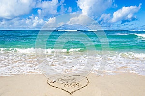 Mothers day on the beach background photo