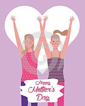 Mothers day card with beautiful moms mothers day card