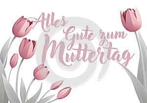 Mothers Day German Alles Gute Zum Muttertag Design photo