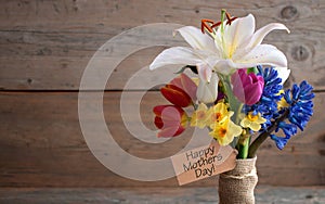 Mothers day gift flowers background