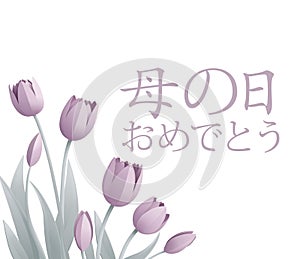 Mothers Day Japanese Haha No Hi Omedeto Design