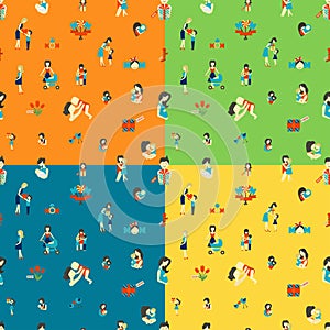 Mothers Day Seamless Pattern