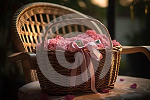 Mothers Day Spa Gift Basket with Rose Petals