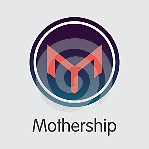 Mothership - Virtual Currency Coin Illustration.