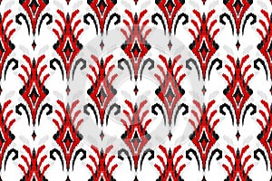 Motif beautiful ethnic Ikat art. Seamless pattern in tribal. African style