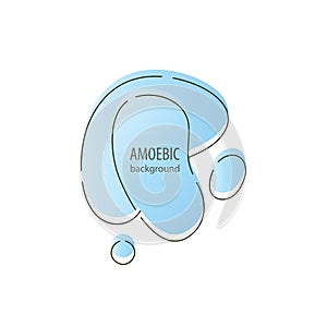 Motion amoeba fluid abstract background paper cut