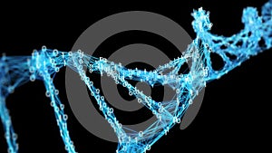 Motion Background Digital Binary Plexus DNA molecule Alpha Matte 4k Loop