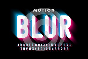 Motion blur style font design