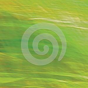 Motion Blurred Bright Meadow Grass Background, Abstract Green, Yellow, Amber Horizontal Texture Pattern Copy Space