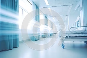 Motion Blurred Photograph Of Hospital Interior