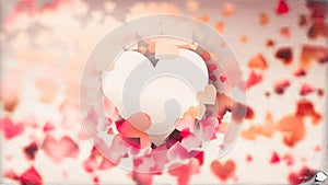 Motion Blurred Pink and Beige Valentines Background Image