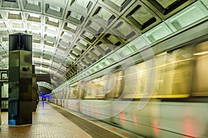 Motion Blurred Subway Train