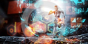 Motion caption virtual reality. Mixed media