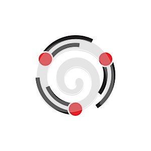 Motion circle objects logo vector