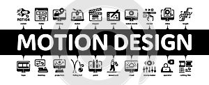 Motion Design Studio Minimal Infographic Banner Vector photo