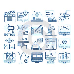 Motion Design Studio icon hand drawn illustration photo