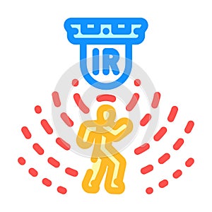 motion detection sensor module color icon vector illustration