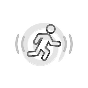 Motion detector outline icon