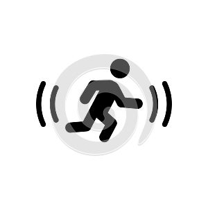 Motion detector silhouette icon