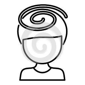 Motion dizziness icon outline vector. Health problem
