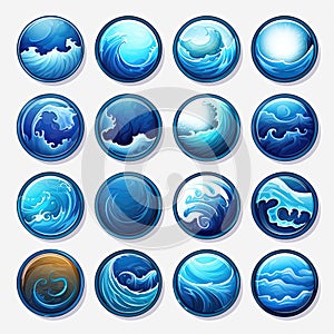motion games blue water wave ai generated
