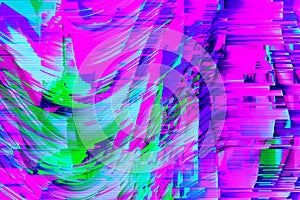 Motion Glitch Multicolored Distorted textured psychedelic zebra background photo