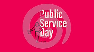 Motion graphic about United Nations Public Service Day. Thank you public servant!