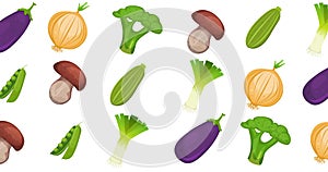 Motion graphic with vegetables loopable background