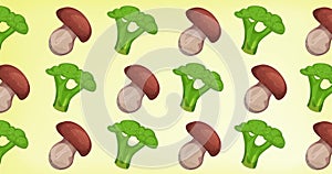 Motion Graphic With Vegetables Loopable Background