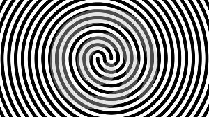 Motion graphic video animation. Hypno swirl spiral. Hypnosis vector circle tunnel element