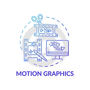 Motion graphics concept icon