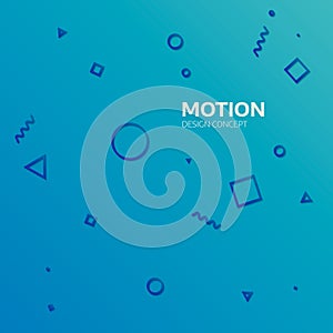 Motion graphics design concept element. Vector geometric background