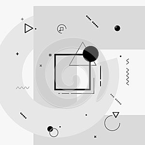 Motion graphics elements. Vector illustration background. Geometric figures