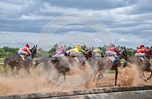 Motion of horse race