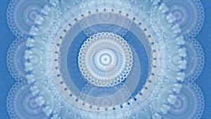 Motion kaleidoscope background in blue and white tone