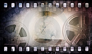 Motion picture film reel with photostrip