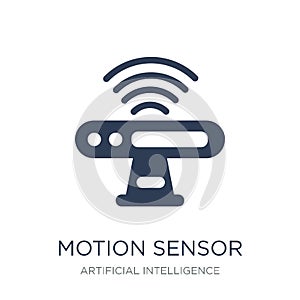 Motion sensor icon. Trendy flat vector Motion sensor icon on whi photo